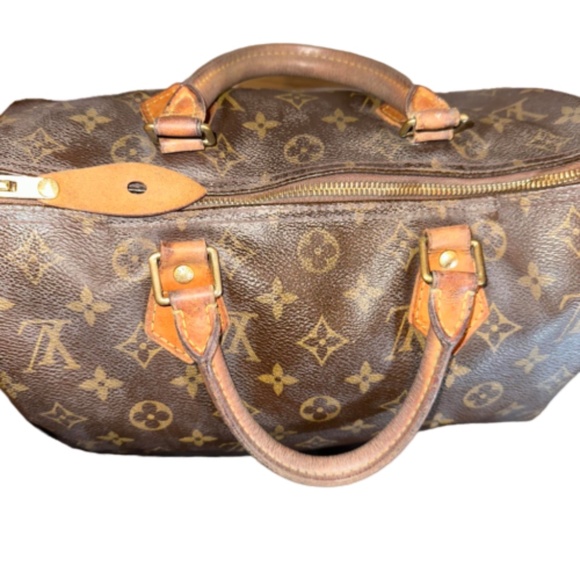 Louis Vuitton Vintage 2004 Brown Monogram Speedy 30 Canvas/Leather Bag - Picture 6 of 11